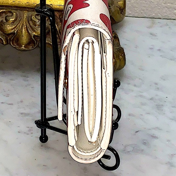 CELINE TRIFOLD WALLET LIP EYE TELEPATHY LOVE 2019 ANNELI HENRIKSSON RED LIPS EYE - Picture 8 of 12